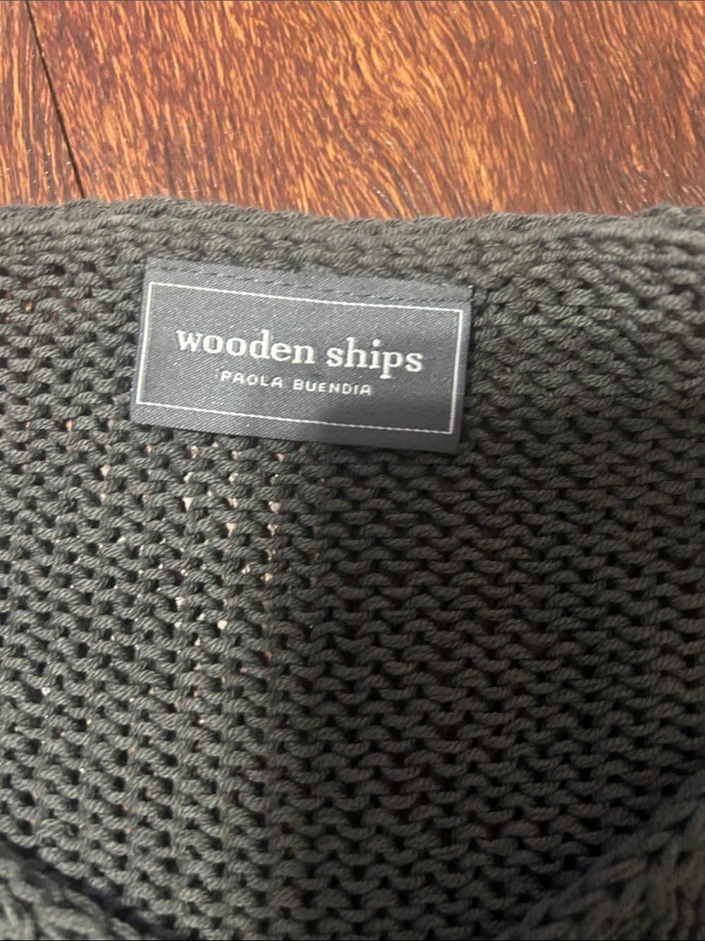 Wooden Ships Gray V-Neck Sweater with Cocktail Motif - Picture 2 of 6